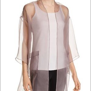 Eileen Fisher Silk Organza Mauve Jacket Kimono